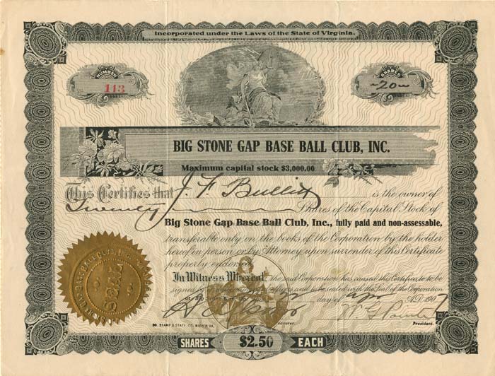 Big Stone Gap Base Ball Club, Inc.